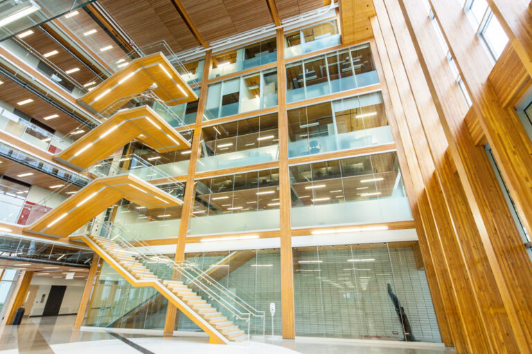 Photo: Douglas-fir glulam, University of British Columbia | Credit: KK Law, courtesy naturallywood